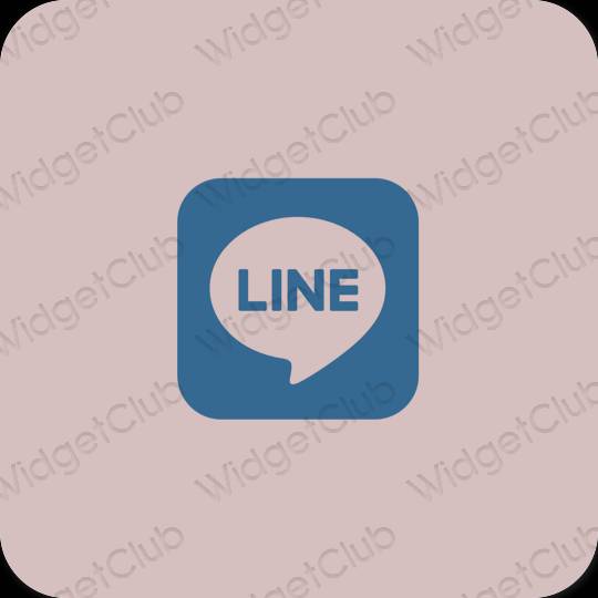 Estetico rosa LINE icone dell'app