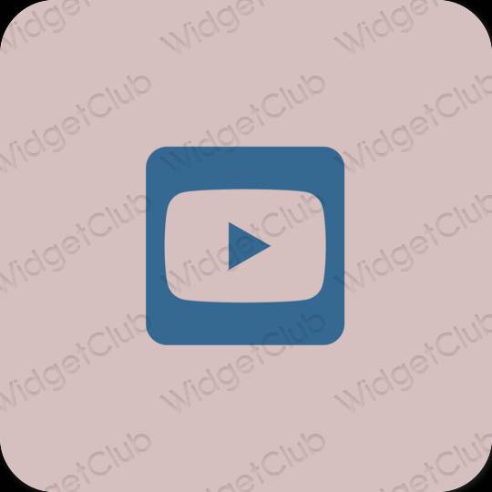 Estetsko pastelno roza Youtube ikone aplikacij