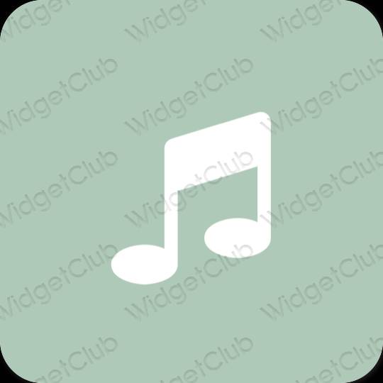 Esthétique bleu pastel Apple Music icônes d'application