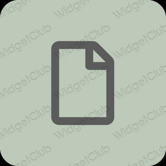 Esthetische Notes app-pictogrammen