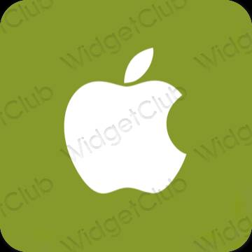 جمالي لون أخضر Apple Store أيقونات التطبيق