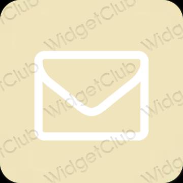 Estetisk gul Mail app ikoner