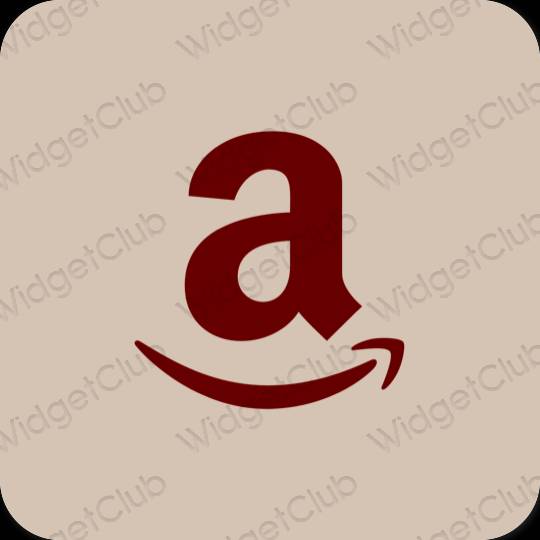 Естетичен бежово Amazon икони на приложения