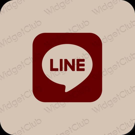 Esztétika bézs LINE alkalmazás ikonok