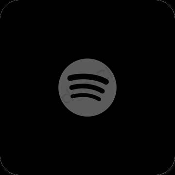 審美的 黑色的 Spotify 應用程序圖標