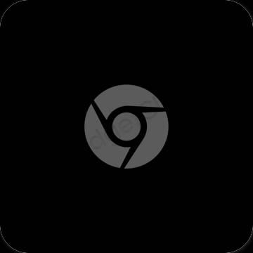 Estetico Nero Chrome icone dell'app