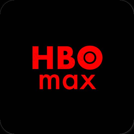 Ästhetisch Schwarz HBO MAX App-Symbole