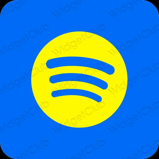Estetisk blå Spotify app ikoner