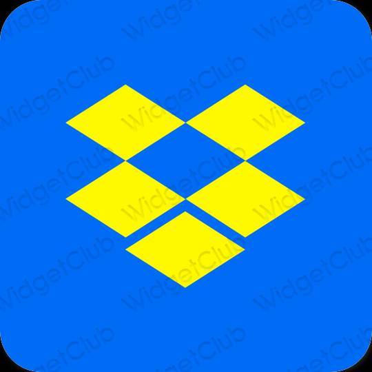 Æstetisk lilla Dropbox app ikoner