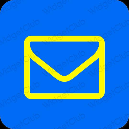 Estético azul Mail ícones de aplicativos