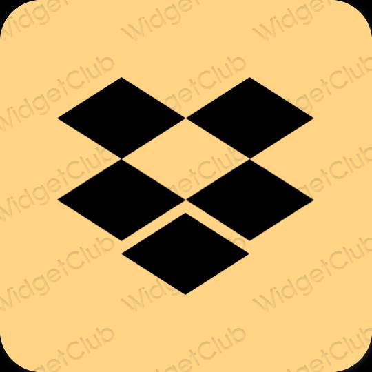 미적인 주황색 Dropbox 앱 아이콘