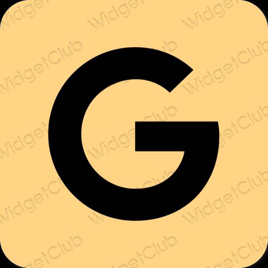 Estetický oranžový Google ikony aplikací