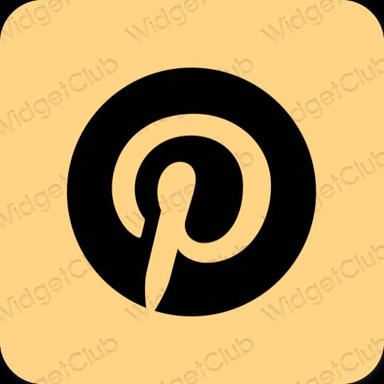 Естетски браон Pinterest иконе апликација
