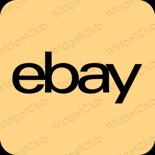 審美的 棕色的 eBay 應用程序圖標
