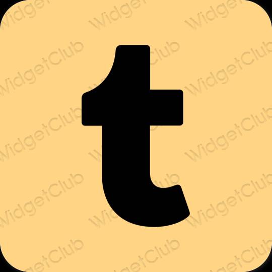 Æstetisk orange Tumblr app ikoner
