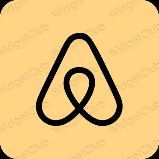 Estético laranja Airbnb ícones de aplicativos