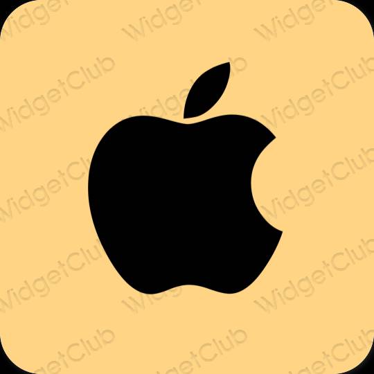 Estetisk orange Apple Store app ikoner