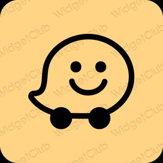 Estetis jeruk Waze ikon aplikasi