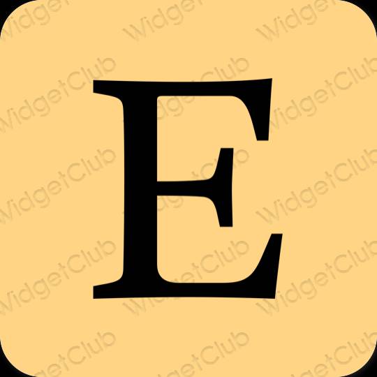Esztétika barna Etsy alkalmazás ikonok