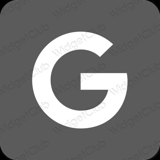 Естетичний сірий Google значки програм