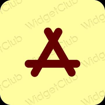 Estético amarelo AppStore ícones de aplicativos