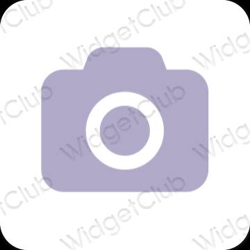 Stijlvol paars Camera app-pictogrammen