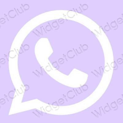 Естетичний фіолетовий Messenger значки програм
