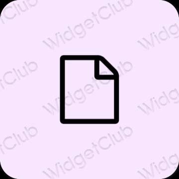 Aesthetic purple Notes app icons