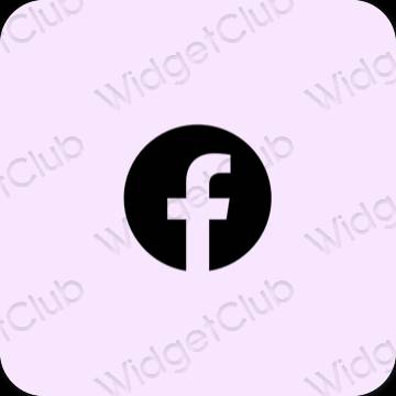 Estetický nachový Facebook ikony aplikací