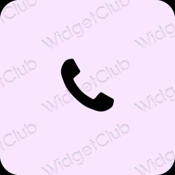 Estetyka fioletowy Phone ikony aplikacji
