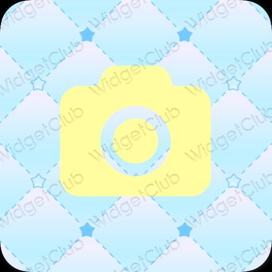 Æstetisk gul Camera app ikoner