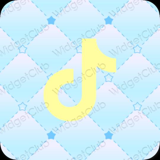 Aesthetic yellow TikTok app icons