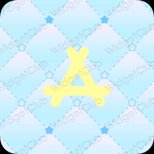 Aesthetic yellow AppStore app icons