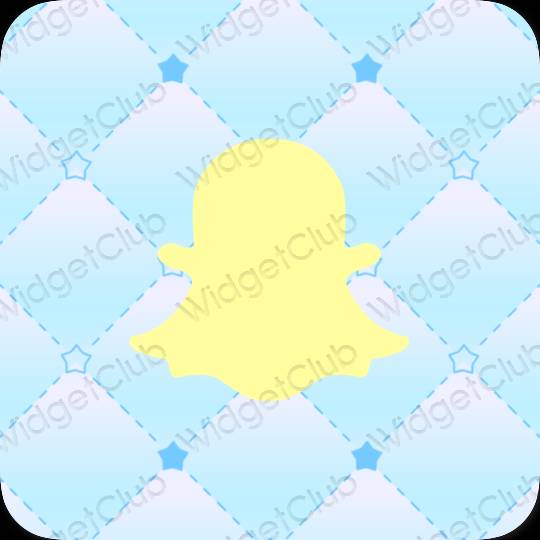 Stijlvol geel snapchat app-pictogrammen