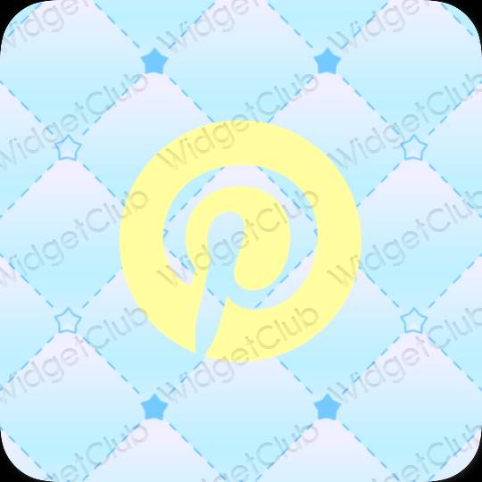 Estetico giallo Pinterest icone dell'app