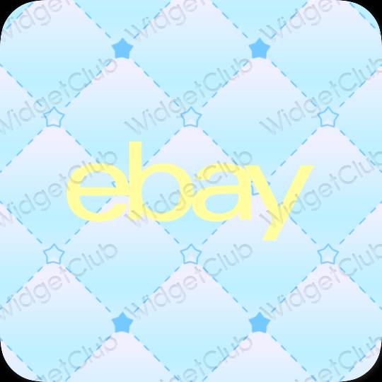 Esthétique jaune eBay icônes d'application