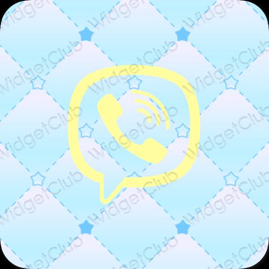 Estetico giallo Viber icone dell'app