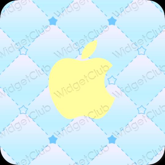 Aesthetic yellow Apple Store app icons