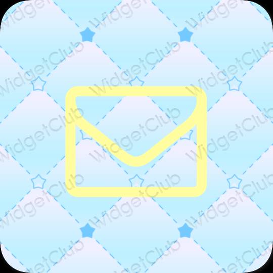 Aesthetic yellow Mail app icons