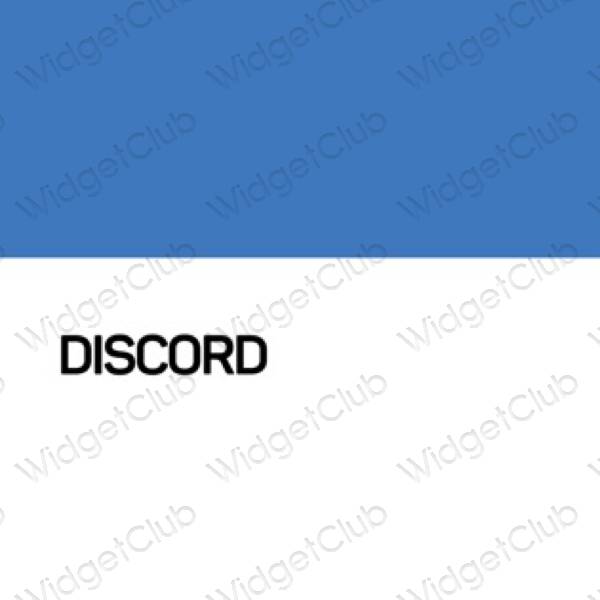 زیبایی شناسی آبی discord آیکون های برنامه