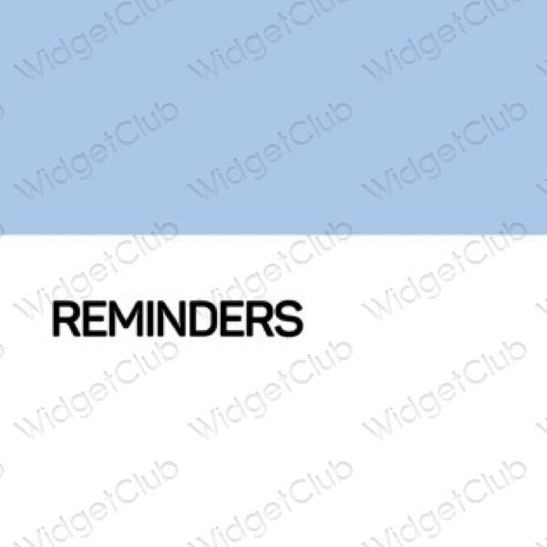 Aesthetic pastel blue Reminders app icons