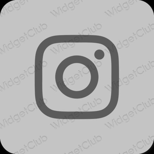 Estetic gri Instagram pictogramele aplicației