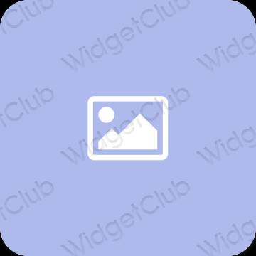 Estetisk pastellblå Photos app ikoner