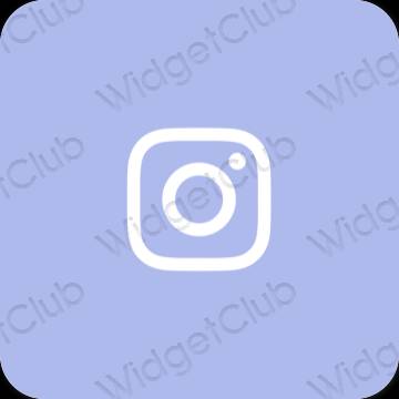 Estetski pastelno plava Instagram ikone aplikacija