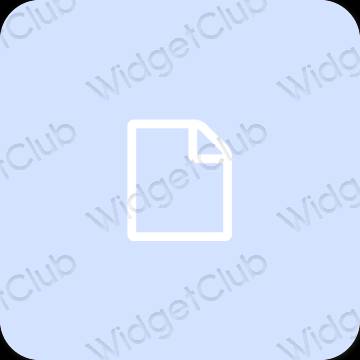 Estetski pastelno plava Files ikone aplikacija
