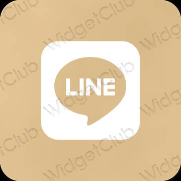 Estético amarelo LINE ícones de aplicativos
