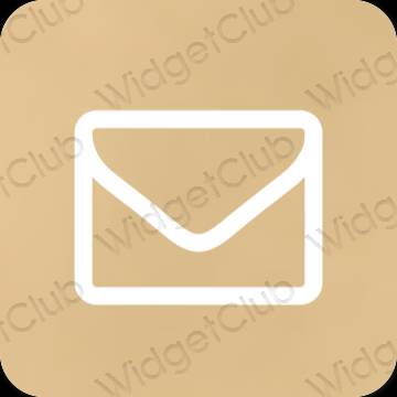 Estético laranja Mail ícones de aplicativos