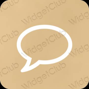 Estetisk orange Messages app ikoner
