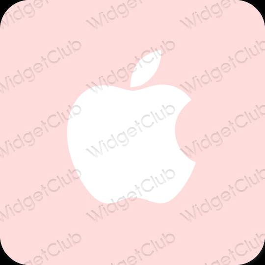 เกี่ยวกับความงาม สีชมพูพาสเทล Apple Store ไอคอนแอพ