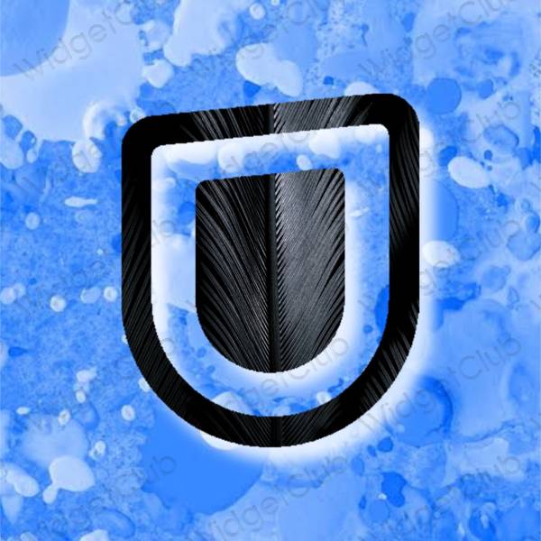 Aesthetic blue U-NEXT app icons